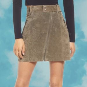 Blank NYC Suede Zipper Skirt